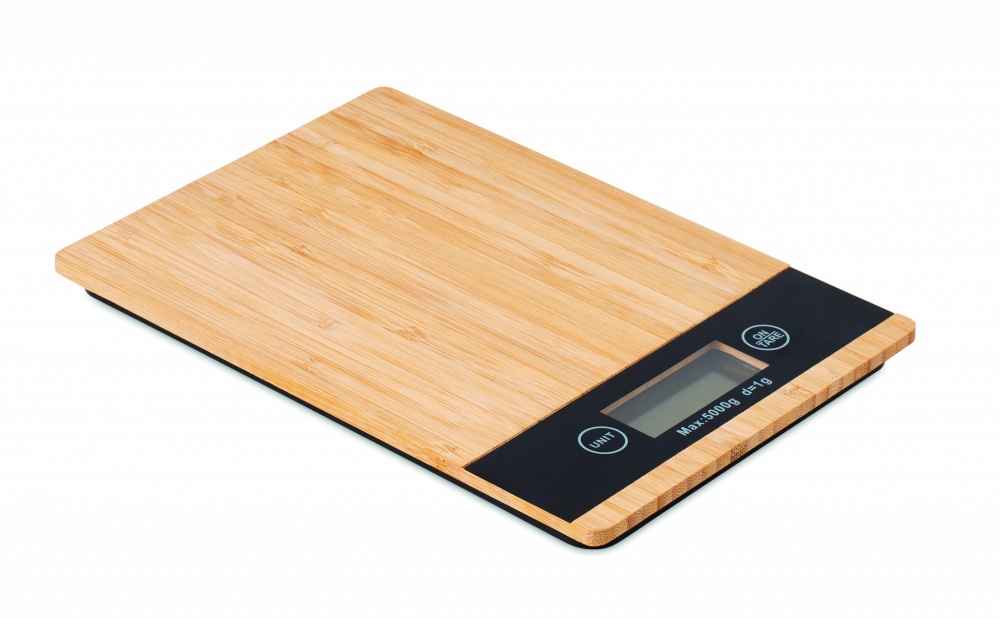 Logotrade promotional merchandise picture of: Bamboo digital kitchen scales