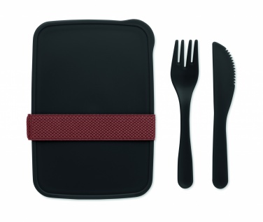 Logo trade advertising products image of: Lunch box with cutlery