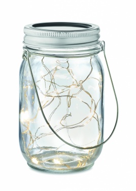 Logo trade promotional item photo of: Solar mason jar outdoor lamp
