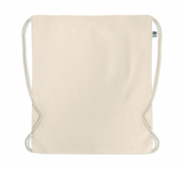 Logo trade promotional products image of: Organic cotton drawstring bag