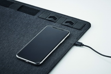 Logotrade promotional merchandise picture of: RPET mouse mat charger 15W