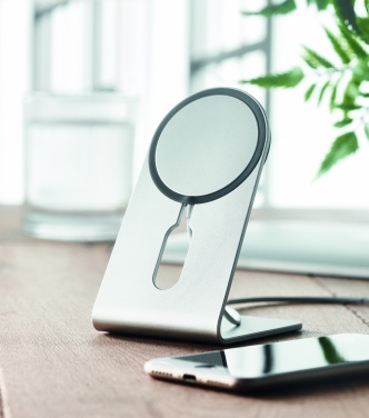 Logo trade business gifts image of: Portable magnetic charger 15W