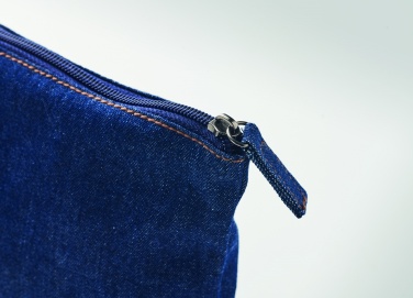 Logotrade advertising products photo of: Recycled denim cosmetic pouch