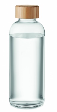 Logotrade corporate gift picture of: Glass bottle 650ml bamboo lid