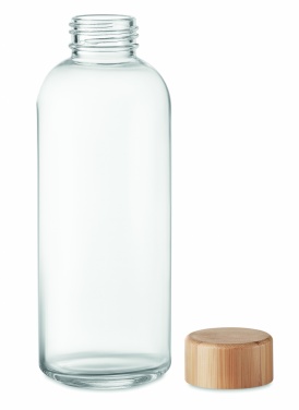 Logotrade promotional item picture of: Glass bottle 650ml bamboo lid