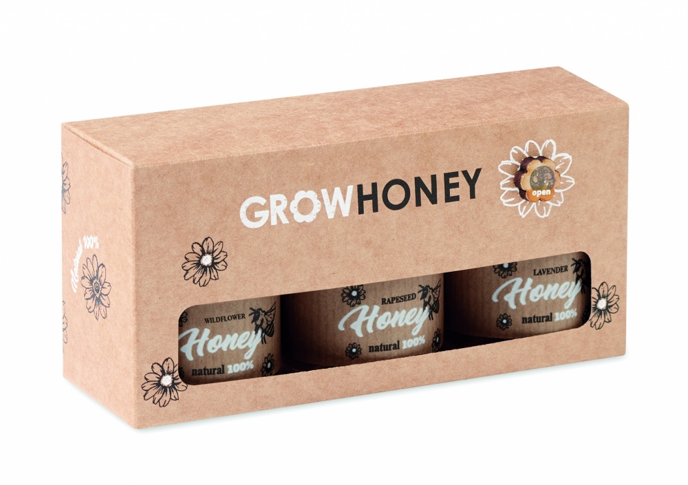 Logotrade promotional product image of: Set of 3 wildflower honey