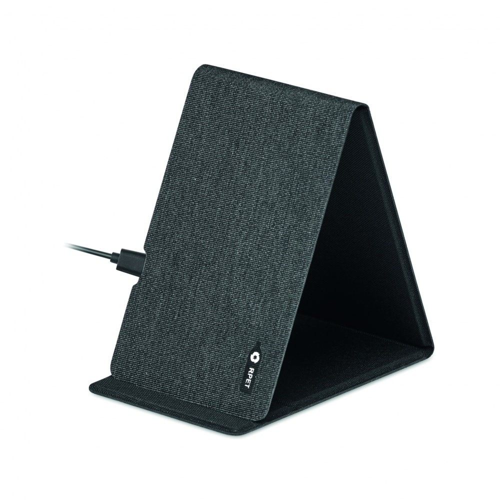 Logo trade promotional products image of: RPET wireless charger 15W