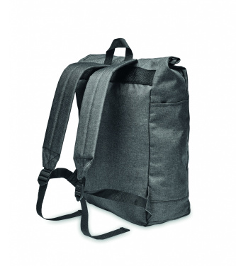 Logo trade promotional giveaways image of: 600D RPET 2 tone backpack