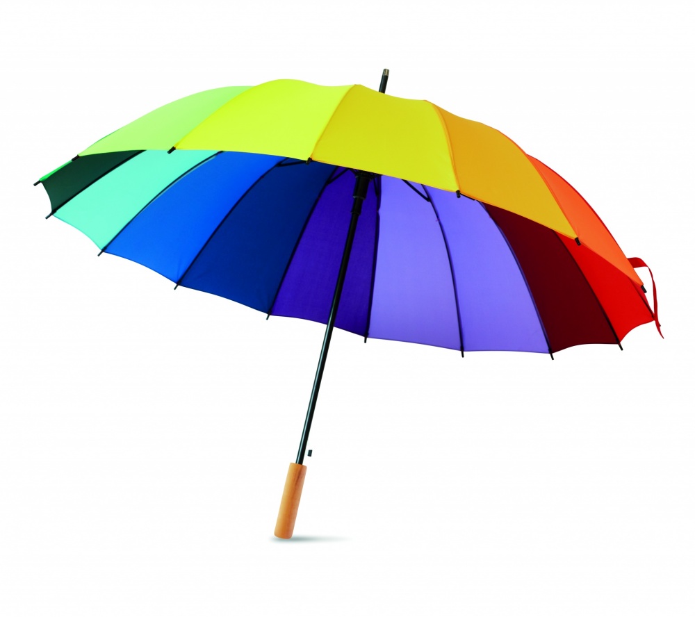 Logo trade advertising product photo of: 27 inch rainbow umbrella