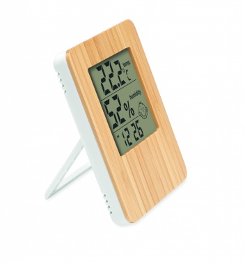 Logo trade promotional product photo of: Bamboo weather station