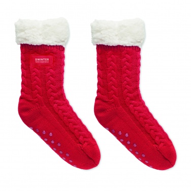 Logo trade business gifts image of: Pair of slipper sock L