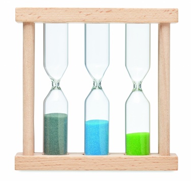 Logotrade corporate gifts photo of: Set of 3 wooden sand timer