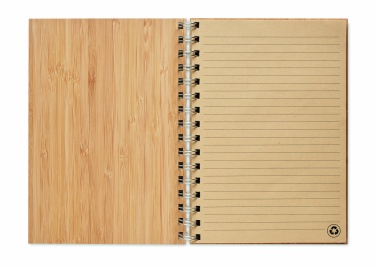 Logotrade promotional merchandise image of: A5 ring bound Bamboo notebook