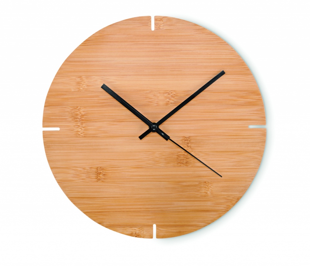 Logotrade promotional gifts photo of: Round shape bamboo wall clock