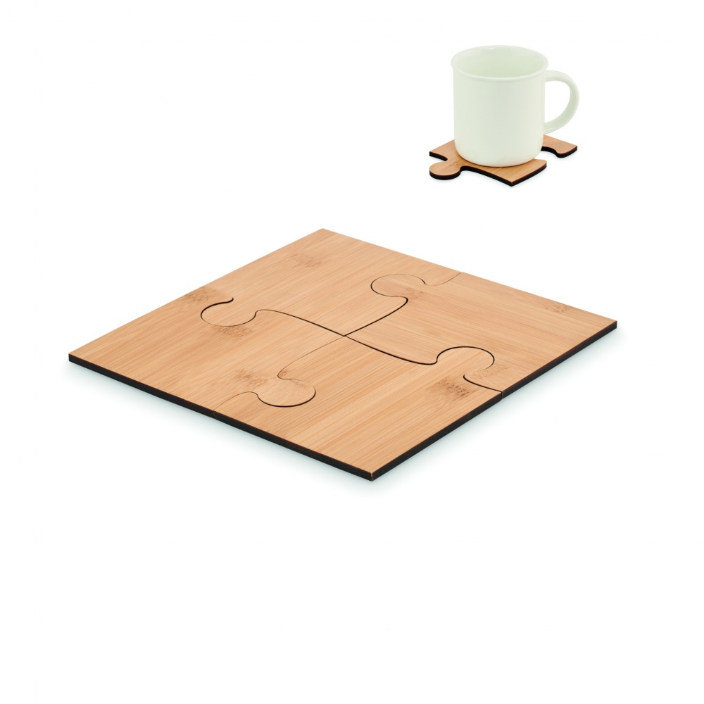 Logo trade corporate gifts picture of: Set of 4 puzzle coasters
