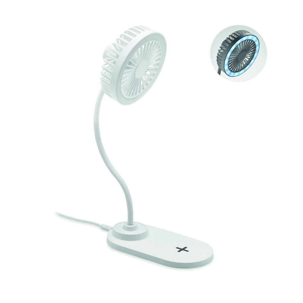 Logotrade promotional merchandise photo of: Desktop charger fan with light