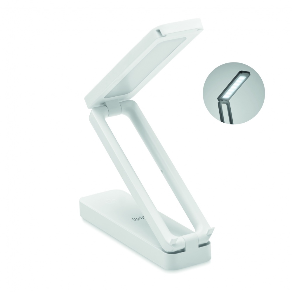 Logo trade promotional giveaway photo of: Lamp and wireless charger 10W