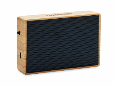 Logo trade promotional items image of: Solar bamboo wireless speaker