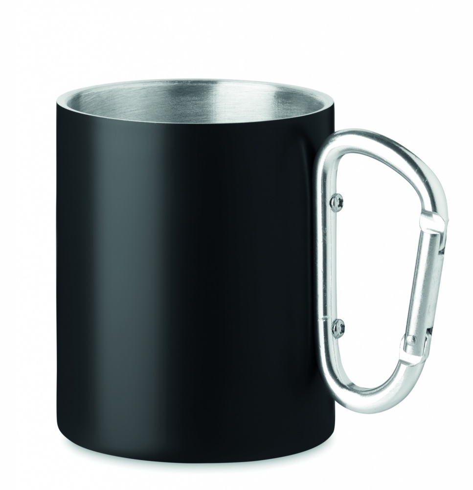 Logo trade business gifts image of: Double wall metal mug 300 ml