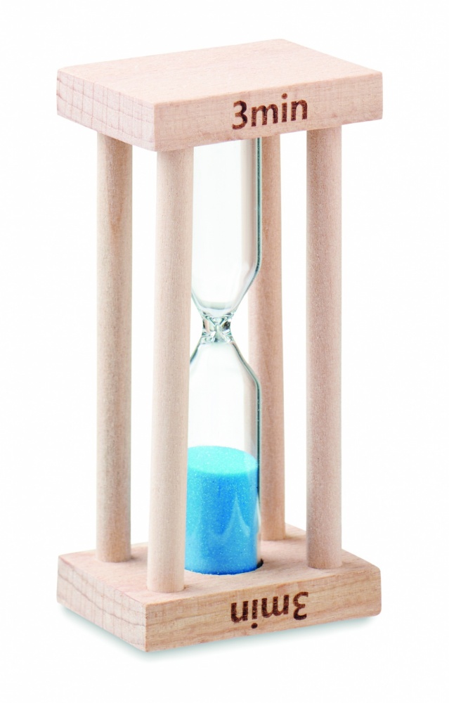 Logo trade promotional giveaways picture of: Wooden sand timer 3 minutes