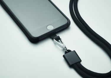 Logotrade promotional gift image of: RPET Phone holder lanyard