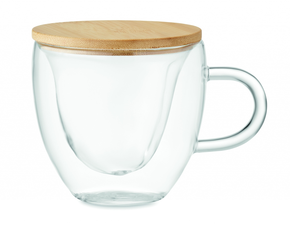 Logo trade corporate gifts image of: Double wall borosilicate glass