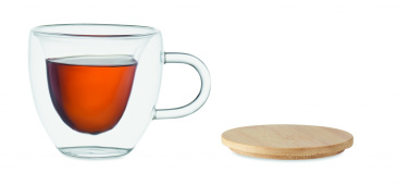 Logo trade advertising products image of: Double wall borosilicate glass