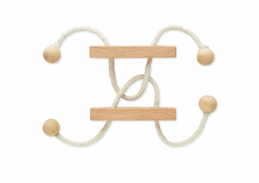 Logo trade business gift photo of: Wooden brain teaser rectangle