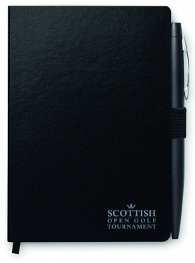 Logo trade promotional items picture of: A5 notebook with pen 72 lined