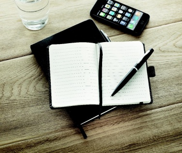 Logo trade promotional merchandise picture of: A5 notebook with pen 72 lined