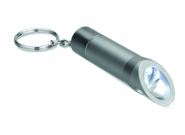 Logo trade promotional gift photo of: Metal torch key ring Ylivieska