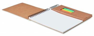 Logo trade advertising products image of: Colouring set with notepad