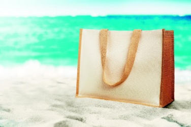 Logotrade promotional gift image of: Jute and canvas shopping bag
