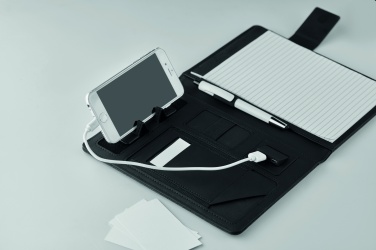 Logo trade promotional giveaway photo of: A5 folder with power bank