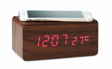 Logotrade corporate gifts photo of: LED clock/5W wireless charger