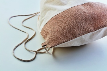 Logo trade promotional item photo of: Drawstring bag w/ jute details