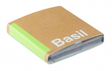 Logotrade promotional giveaway image of: Compost with seeds "BASIL"