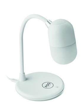 Logo trade promotional giveaways image of: Wireless charging lamp speaker
