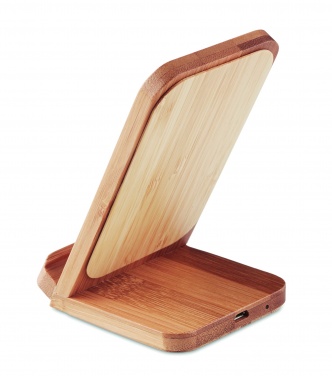 Logotrade promotional giveaway picture of: Bamboo wireless charge stand 5W WIRESTAND