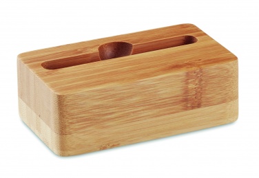 Logo trade promotional gifts image of: Bamboo phone stand-amplifier CARACOL