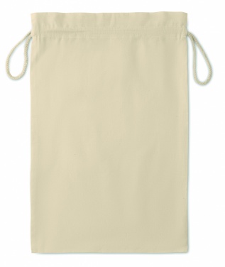 Logo trade promotional items image of: Large Cotton draw cord bag 30 x 47 cm