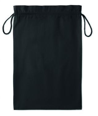 Logotrade promotional merchandise image of: Large Cotton draw cord bag black