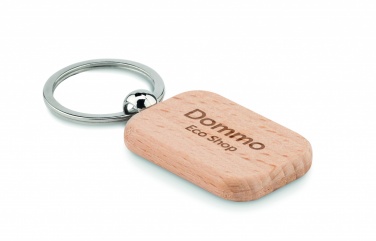 Logotrade promotional merchandise photo of: Rectangular wooden key ring Bauska