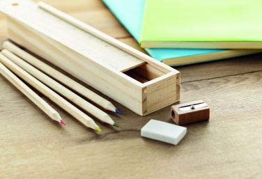 Logotrade corporate gifts photo of: Stationery set in wooden box