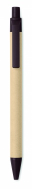 Logo trade business gifts image of: Push ball pen coffee husk/ABS