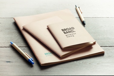Logo trade promotional merchandise picture of: A6 recycled notebook 80 plain