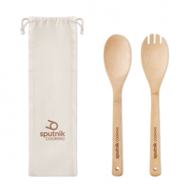 Logotrade corporate gift picture of: Set bamboo utensils salad