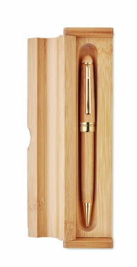 Logotrade promotional giveaways photo of: Bamboo twist-action ballpoint pen in a box