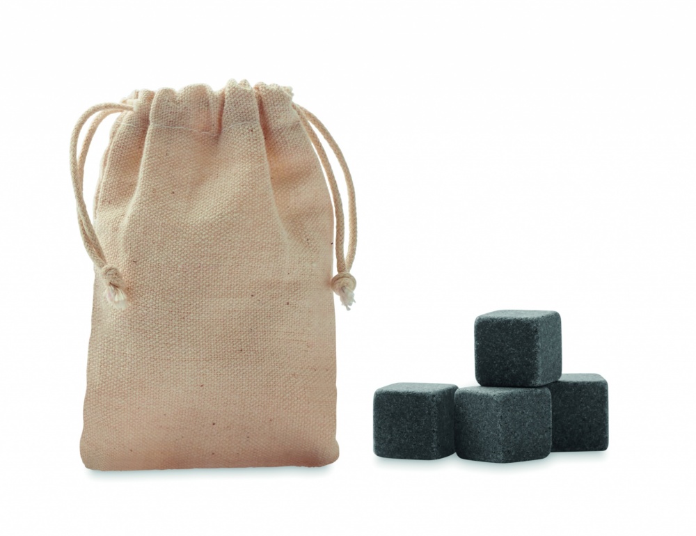 Logotrade corporate gifts photo of: 4 stone ice cubes in  pouch