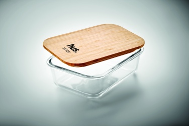 Logotrade promotional merchandise picture of: Glass lunchbox with bamboo lid